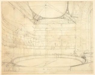 Studie für Royal Circus, aus Microcosm of London