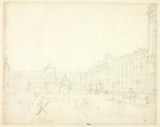 Studie für Somerset House, Strand, aus Microcosm of London