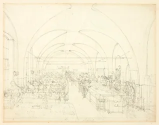 Studie für das Stempelamt, aus Microcosm of London
