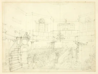 Studie für die Magdalenenkapelle, aus Microcosm of London