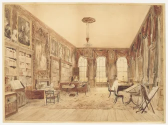 Das Innere der Bibliothek in Cassiobury