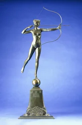 Diana des Turms, eine Bronzefigur, 1899
