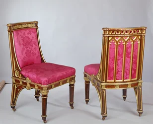 Paar Stühle, hergestellt von Morel und Seddon