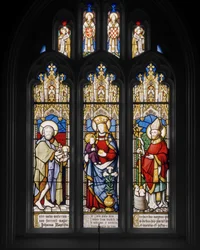 St. Johannes der Täufer, Jungfrau und Kind, und St. Nikolaus