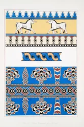 Bemalte Ornamente aus Nimrud [Kalhu]