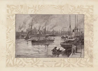 Melbourne vom Yarra aus (Gravur)