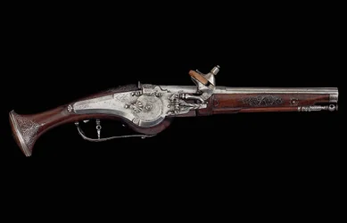 Kärntner (Ferlach) Pistole mit Radschlossmechanismus und internem automatischen Sicherheitssystem, ca. 1650