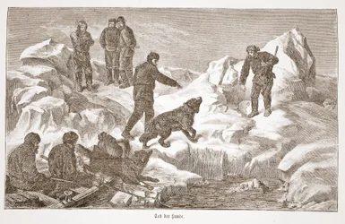 Jagd mit Hunden, 1876