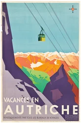 Plakat zur Werbung für Urlaub in Österreich