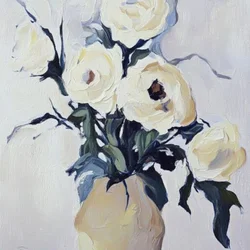 Cremiges Blumenstillleben
