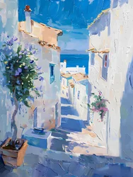 Sonnige Dorfstraße