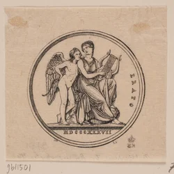 Medaille mit Darstellung von Erato