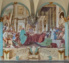 Cosimo I und sein Sohn Francesco mit der Regierung