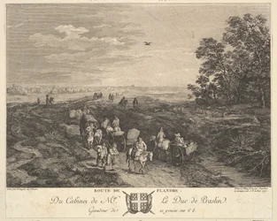 Flandernstraße Route de Flandre nach einem Gemälde in der Sammlung des Duc de Praslin, 1772