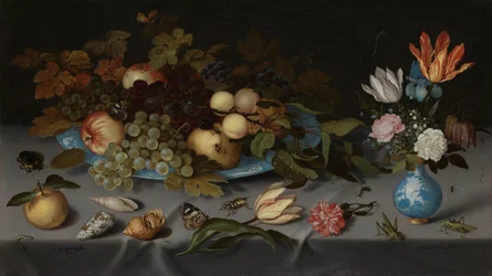 Stillleben mit Früchten und Blumen