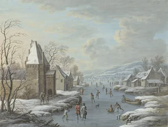 Winteransicht mit Eisvergnügen