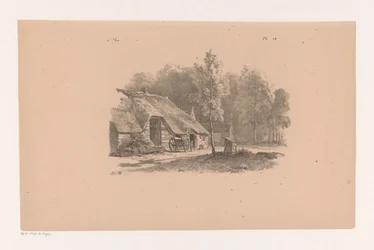 Bauernhof mit Wagen (Landschaftsstudien sechste Lieferung)