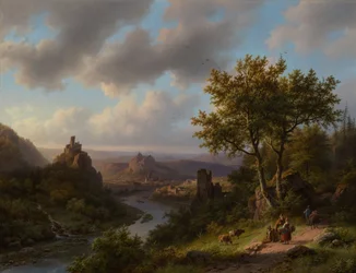 Gebirgige Flusslandschaft