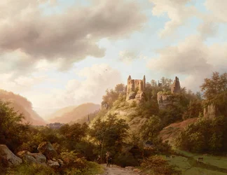 Ansicht von Schloss Larochette, 1848