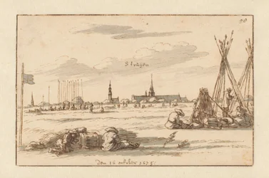 Lager der Armee von Wilhelm III. bei Sint-Truiden, Limburg