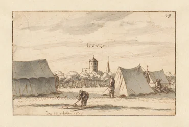 Lager des Heeres von Wilhelm III. bei Sint-Truiden, Limburg