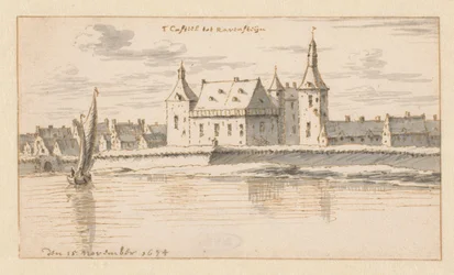 Ansicht des Schlosses von Ravenstein, Noord-Brabant