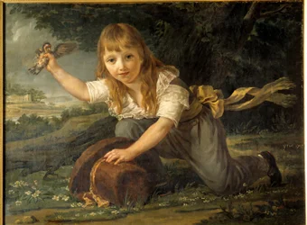 Porträt von Paulin des Hours als Kind