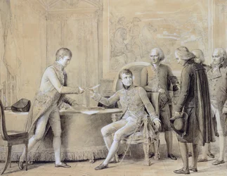Die Unterzeichnung des Konkordats zwischen Frankreich und dem Heiligen Stuhl, 15. Juli 1801