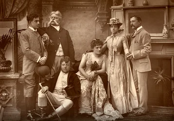 Die Drury Lane Company in A Run of Luck, im Drury Lane Theatre, London, 1886
