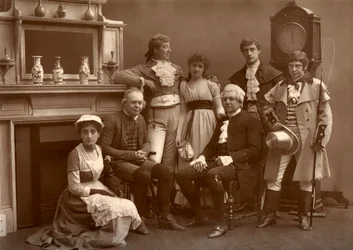 Die Vaudeville-Gesellschaft in The Road to Ruin, im Vaudeville Theatre, London, 1886