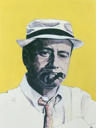 Porträt von Jack Lemmon, Illustration für The Daily Mirror Colour Supplement, 1964