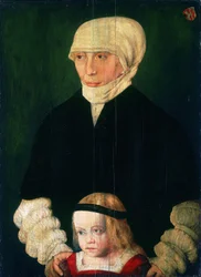Porträt von Margaret Urmiller, geb. Schwab, und ihrer Tochter