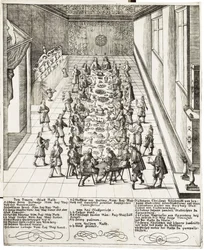 Festmahl anlässlich der Treueeid-Zeremonie von Ferdinand IV. am 5. September 1651 in Wien