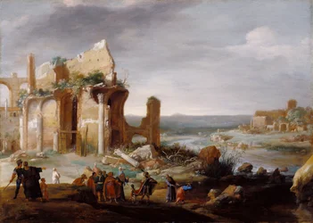 Moses und Aaron verwandeln die Flüsse Ägyptens in Blut