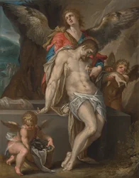 Der Leib Christi von Engeln getragen