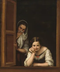 Zwei Frauen an einem Fenster