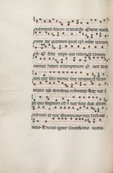 Missale: Fol. 155v: Musik für Exultet, 1469