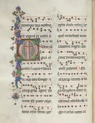 Missale: Fol. 184v: Kreuz, Laubwerk, 1469