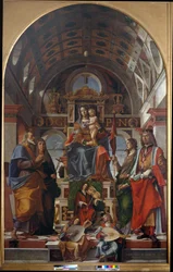 Madonna mit Kind und den Heiligen Andreas, Monika, Ursula und Sigismund