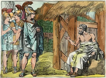 Alexander der Große trifft Diogenes den Zyniker (413 - 327 v. Chr.)