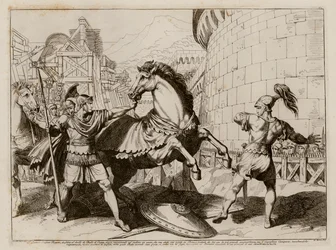 Badius von Capua flieht nach einer Schlacht mit Titus Quinctius Crispinus Sulpicianus