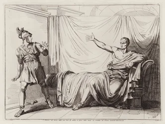 Gaius Marius erschreckt den Soldaten, der geschickt wurde, um ihn zu ermorden