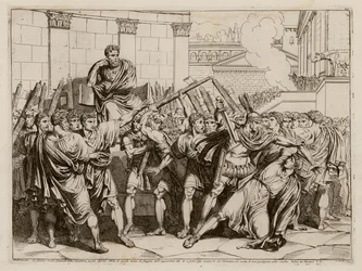 Gaius Servilius Ahala tötet Spurius Maelius, 439 v. Chr.