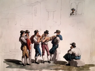 Serenata, von Bartolomeo Pinelli, Italien