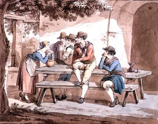 Unter der Pergola