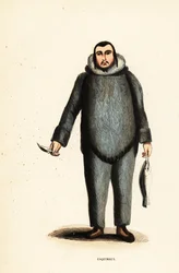 Inuit-Mann vom Mackenzie River, Yukon, Kanada