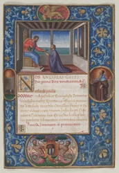 Blatt aus einer Kommission: St. Markus übergibt die Schlüssel von Venedig an Francesco de Priuli
