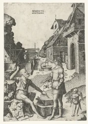 Apollo mit Cupido bei Vulkan