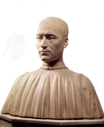 Büste von Philippe Strozzi (oder Filippo) (1489-1538), italienischer Condottiere und Politiker. 15. Jahrhundert, Paris, Louvre-Museum.