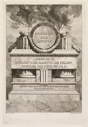 Maskerade à la Grecque: Widmungsseite, 1771